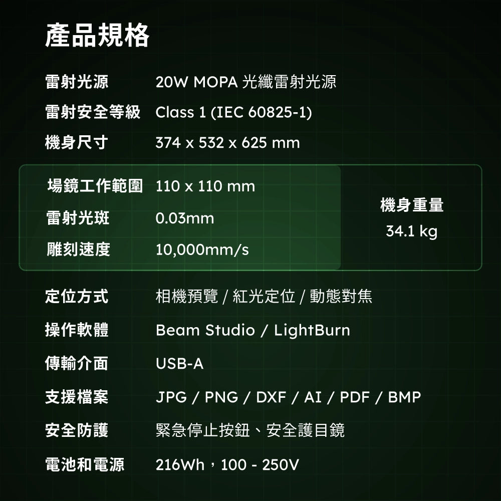 Promark 桌上型 MOPA 打標機(護殼版)